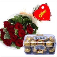 Combo Offer 12 Roses